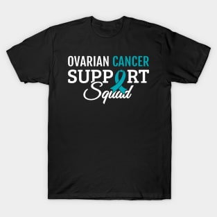 Ovarian Cancer Support Squad - Cool Typograph T-Shirt